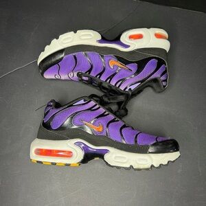Nike Air Max Plus in Purple and Black with Orange Accents